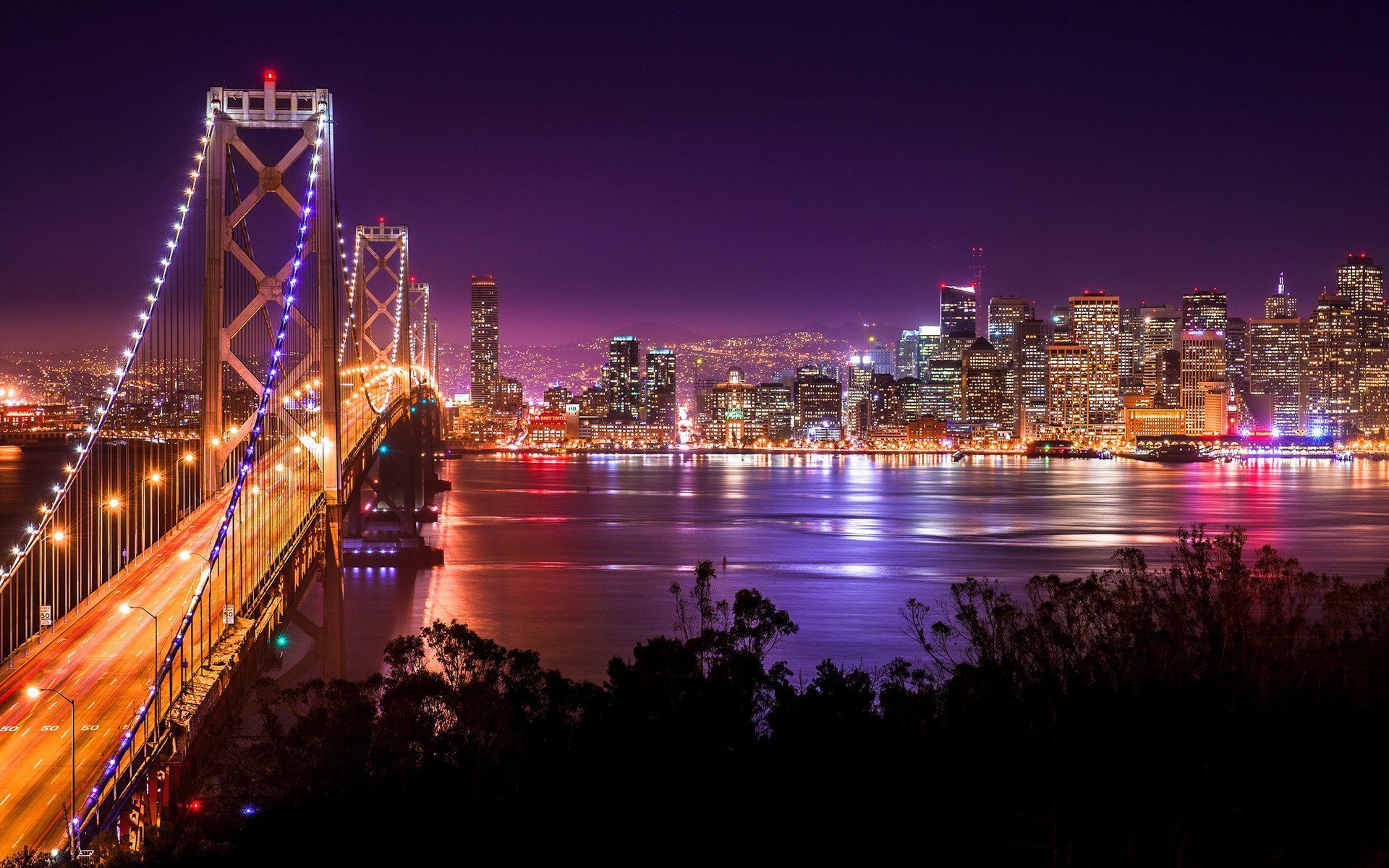 城市夜景,纽约,曼哈顿,布鲁克林,风景大片