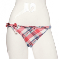 纷EFENE 纯棉格子 百搭OL时尚聚拢抹<em>胸围文</em>