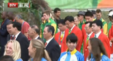 里约奥运会：中国代表团在奥运村举行升旗仪式