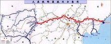 大秦(大同---秦皇岛)铁路走向示意图