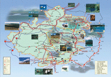 阿坝州旅游资源分布图