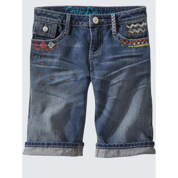 GAP 女童 五分牛仔<em>短裤 尺码</em>【5】(<em>美国</em>直发)