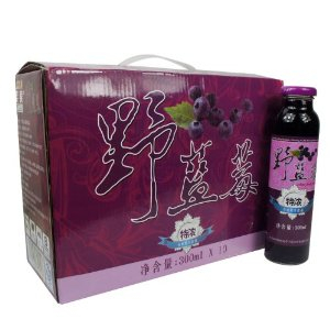 笑果牌 特浓 野生蓝莓汁礼盒装 绿色天然300m