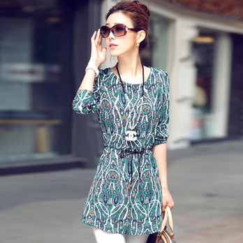 541 春装新款2014 大码女装打底衫 韩版中长款