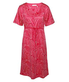 <em>爱慕AIMER</em>印花丝棉睡衣系带短袖睡裙 - <em>女士睡</em>