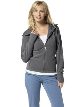 FLG 休闲带帽绒衣外套 女式 开衫连帽卫衣 - 卫