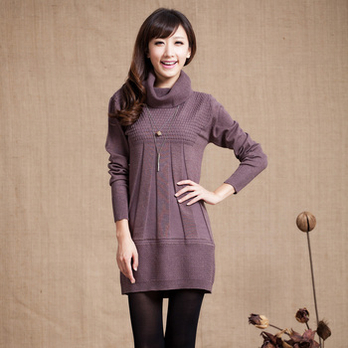 HZ花朝 2012秋冬新品女式修身高领毛衣 打底衫