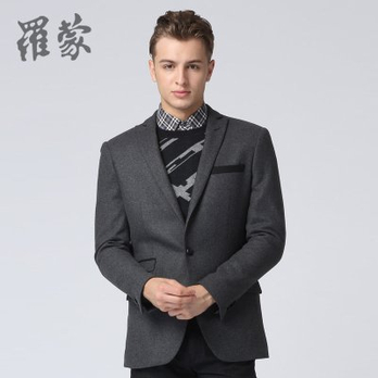 <em>罗蒙男士</em>休闲<em>西服外套</em> 韩版男款修身 商务正装