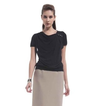 <em>Kaiser</em> <em>凯撒</em> 12312<em>女装</em>假两件短袖拼接T恤针织