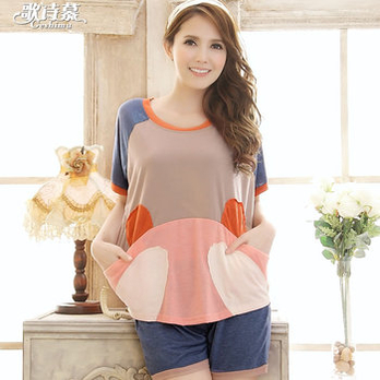 歌诗慕2014春夏女人<em>睡衣</em>短袖莫代尔<em>女睡衣</em>套