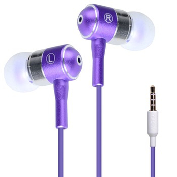 ULDUM U-120714 重低音线控耳机 紫色 - 手机
