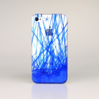 苹果 iPhone4S 4 手机壳 透明限量版 Blue 白色
