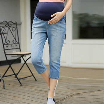 孕妇装 新款夏装 韩版 孕妇牛仔裤 孕妇七分裤 