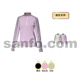 HOTCHILLYS(<em>红辣椒</em>) <em>女装</em>拼色拉领长袖 - 速干