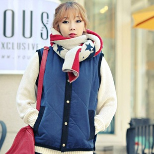 韩国代购popoki正品口袋百搭<em>个性棉马甲</em>Popo