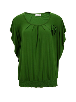 卡拉琦绿色女装上衣K10945B9,M(160\/84A) - T