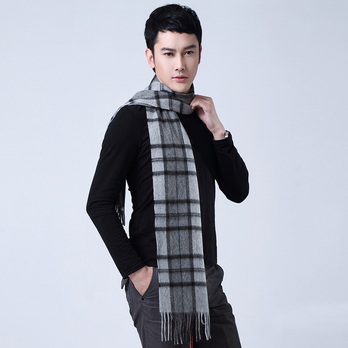 恒源祥 纯羊绒围巾(礼盒装)-3浅灰色均码 - 围巾