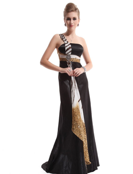 Everpretty 艾娃贝蒂 新款单肩抹胸晚礼装长款拖