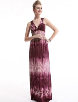 everpretty 艾娃贝蒂 优雅v领双肩晚礼装长款高