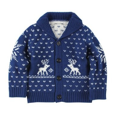 儿童+提花毛衣开衫