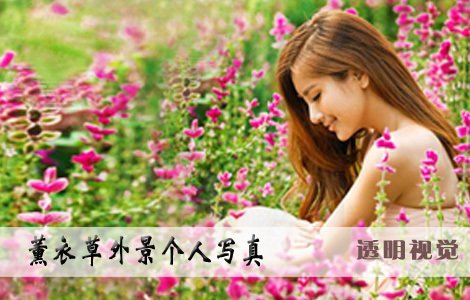 透明视觉熏衣草外景个人写真套餐