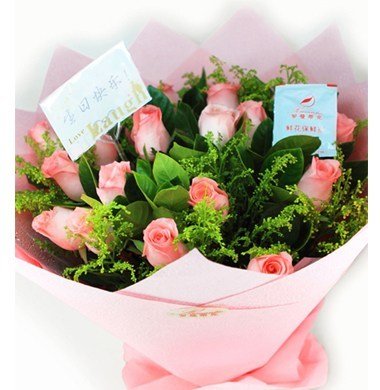 19支云南空运大朵玫瑰精包花束3选1【3色可选