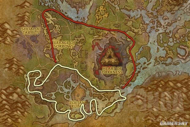 《魔兽世界》8.0采矿路线图 魔兽世界8.0采矿地