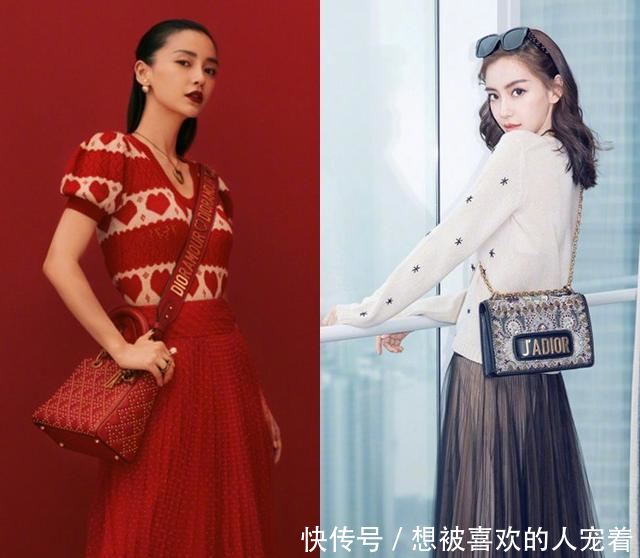 关晓彤长裙里套秋裤算什么,杨颖直接在短裙里