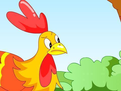 公鸡简笔画水墨画_春天吧