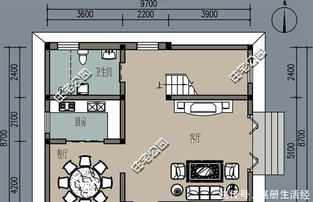 新农村建别墅,真有人不要厨房10米X9米,含平面