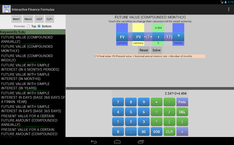 Finance Formulas截图2