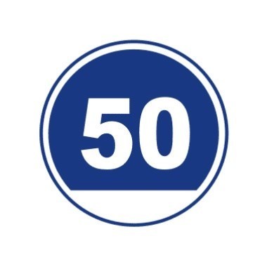 路标上两个圆牌一个写50一个写80是什么意思