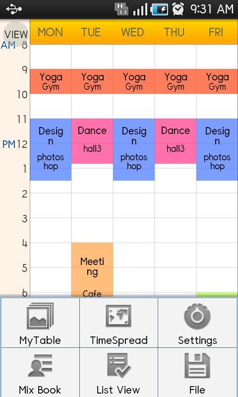 课程表 Timetable Spread！2截图6