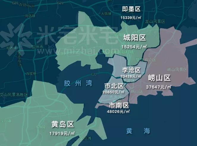 全国重点城市房价地图出炉 青岛均价20710元\/㎡