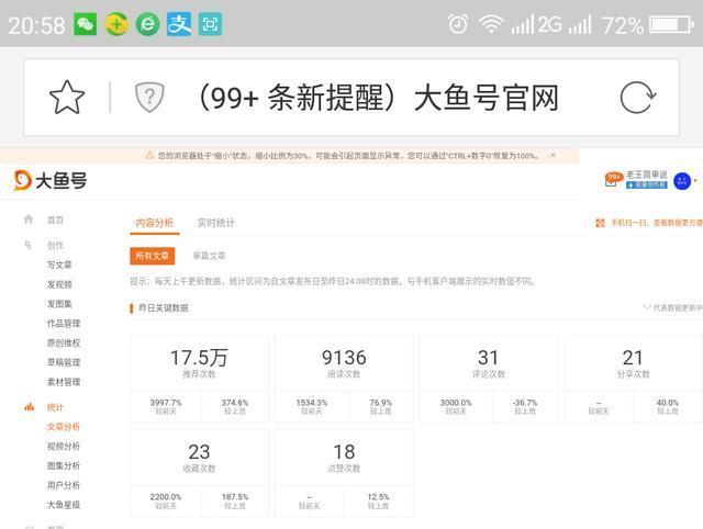 2018年4月各大自媒体平台收益单价分享
