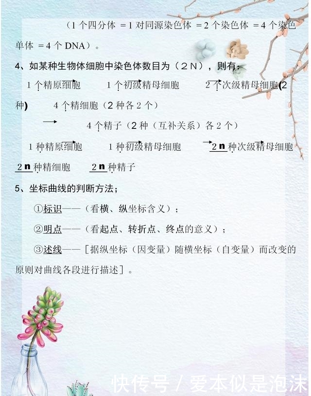 生物生物重要考点归纳,3年必考考点,高中考10东辰2016级高中图片