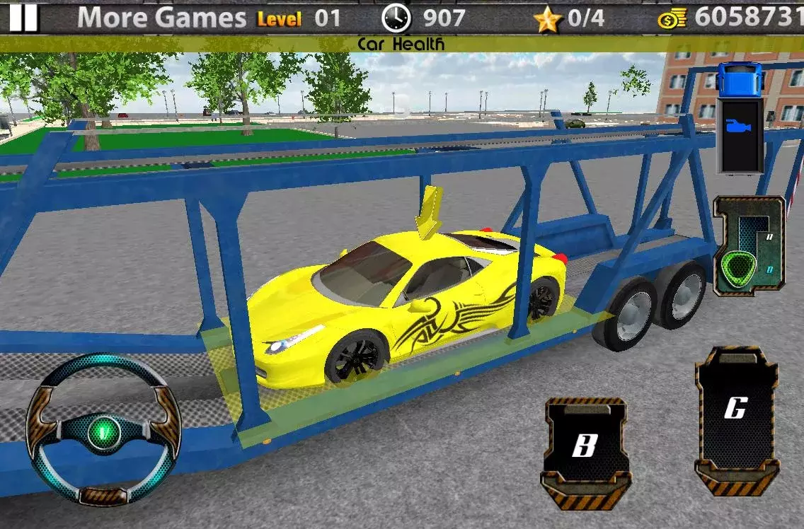 3D Car transport trailer truck截图9