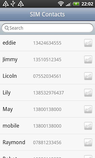 SIM 通讯录截图1