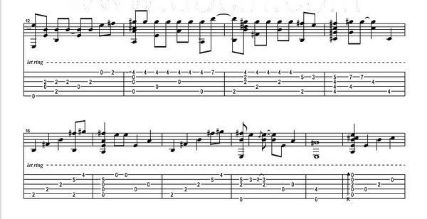 求未闻花名 指弹吉他谱_360问答