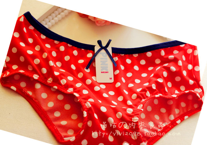 日系<em>活泼可爱</em>本命年 红色圆点内衣<em>文胸</em>套装 薄