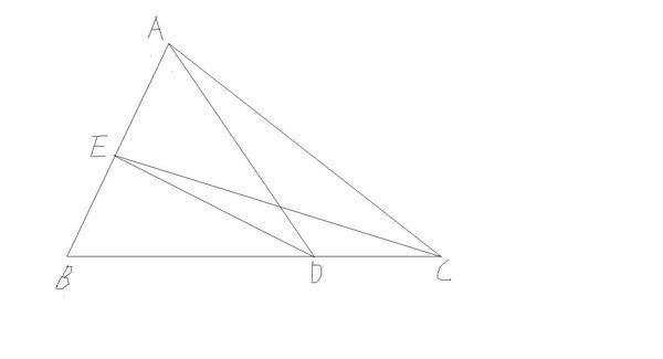 如图，三角形ABC中，∠BAC=100°，∠ACB的平分线交AB于D，点E在BC上，∠EAC等于20°，连接DE，求∠EDC的度数