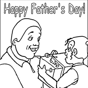 father"s day coloring fo kids