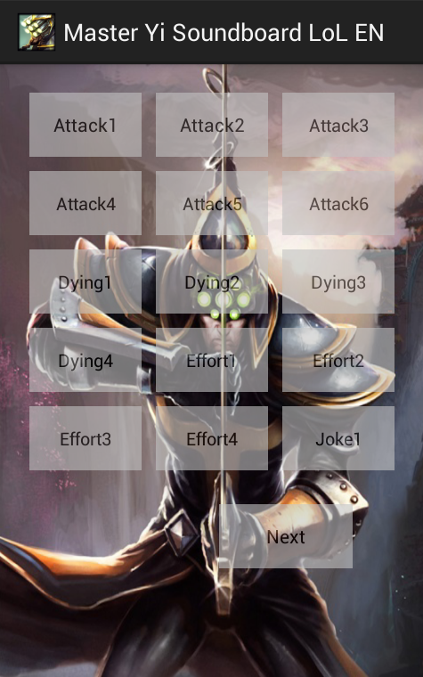 Master Yi Soundboard LoL EN截图1