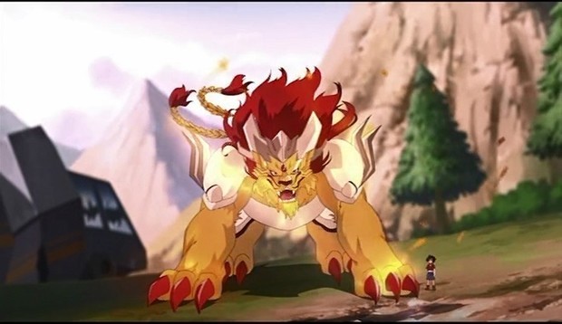 魄动画片里烈焰狂狮的图片,我要用来做头像,不