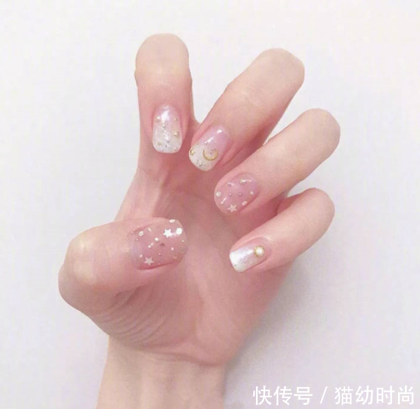 谁说指甲又短又小就不能做美甲,这些短指甲美