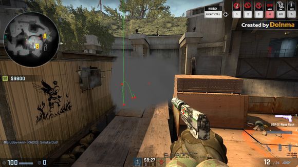 csgo闲来无事研究overpass上的投掷物