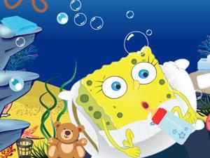 海绵宝宝换尿布,海绵宝宝换尿布小游戏,360小