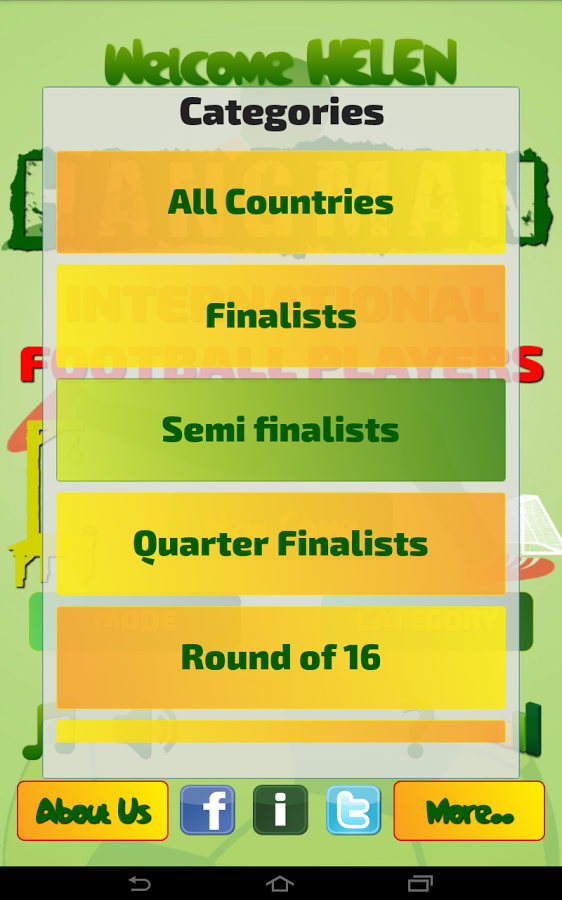 Hangman Intl Football Players截图2