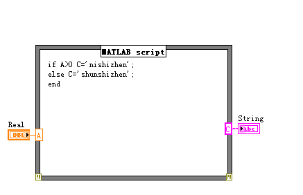 在labVIEW的matlab script中怎样定义字符串然