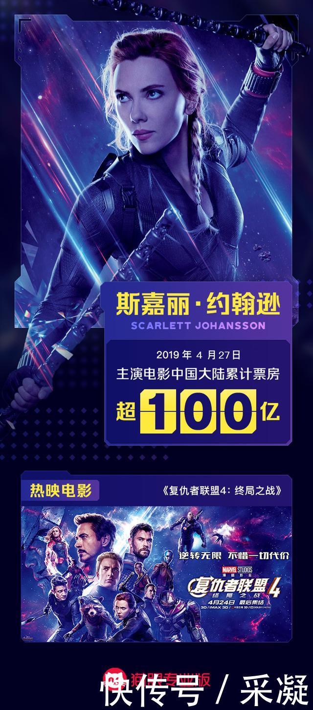 斯嘉丽约翰逊成第一位百亿女演员,黑寡妇一角